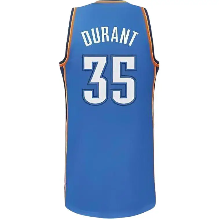X NBA Collaborazione Durant Thunder Logo di Squadra Stampa Lettera Numero Outdoor Casual Sport Pullover Maglia da Basket Uomo maglia 7912A-3CB-K91104 XL miniatura 2