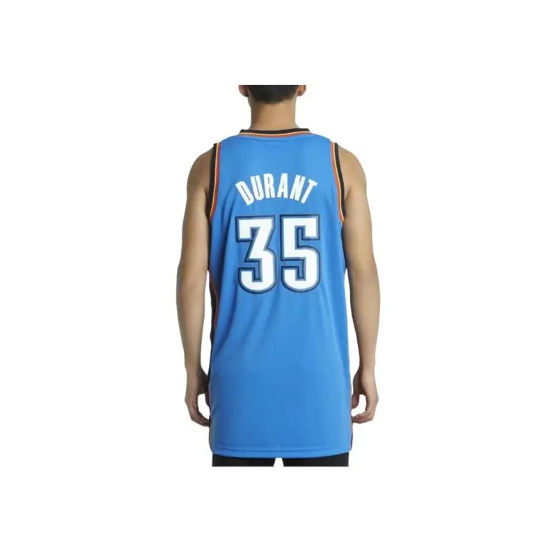 X NBA Collaborazione Durant Thunder Logo di Squadra Stampa Lettera Numero Outdoor Casual Sport Pullover Maglia da Basket Uomo maglia 7912A-3CB-K91104 XL miniatura 3