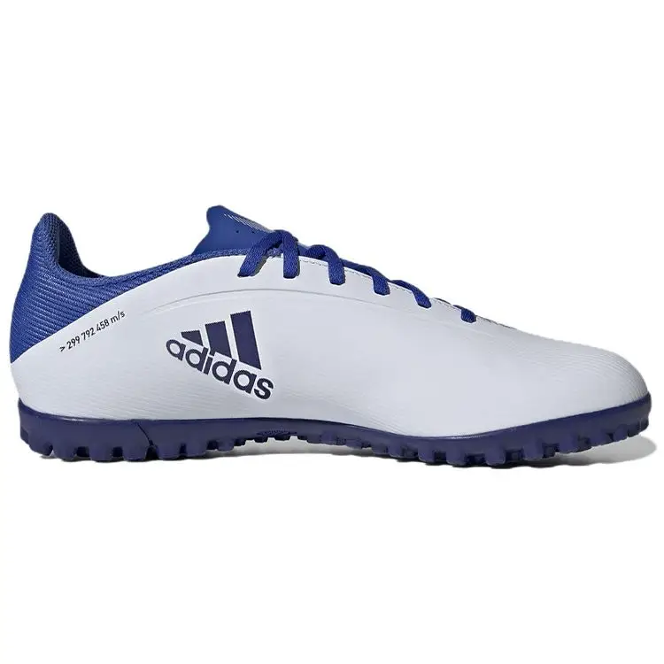 X Speedflow 4 Punta Tonda Allacciatura TF (Tacchetti in gomma) Terreno Duro Erba Artificiale Scarpe da Calcio Resistenti Scarpe da Calcio Unisex Bianco Blu GW7531 40 miniatura 3