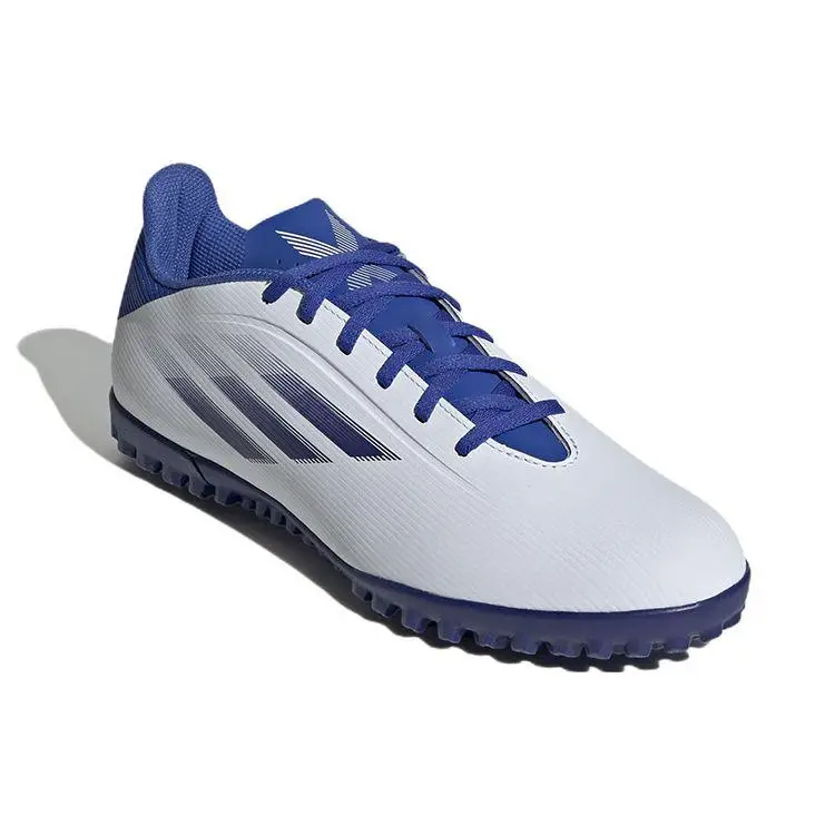 X Speedflow 4 Punta Tonda Allacciatura TF (Tacchetti in gomma) Terreno Duro Erba Artificiale Scarpe da Calcio Resistenti Scarpe da Calcio Unisex Bianco Blu GW7531 43⅓ miniatura 4