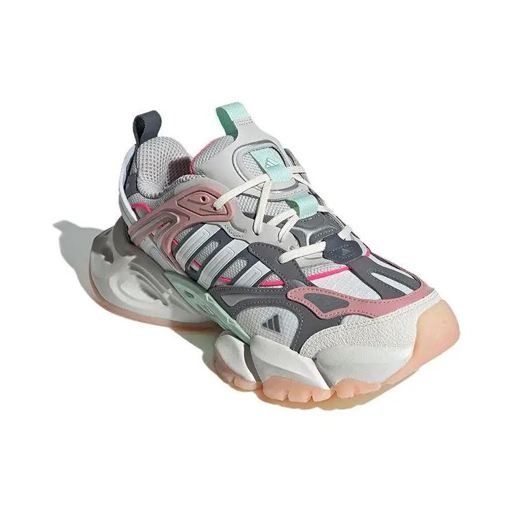 XLG Runner Deluxe Bianco Grigio Rosa Sneakers Unisex Grigio Chiaro Grigio Scuro IH7797 42 miniatura 4