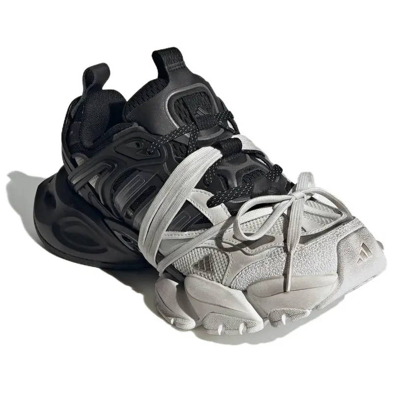 XLG Runner Deluxe Bianco Nero Sneakers Unisex Bianco Cristallo Nero Nucleo Metallico Ferro JR0861 39⅓ miniatura 3