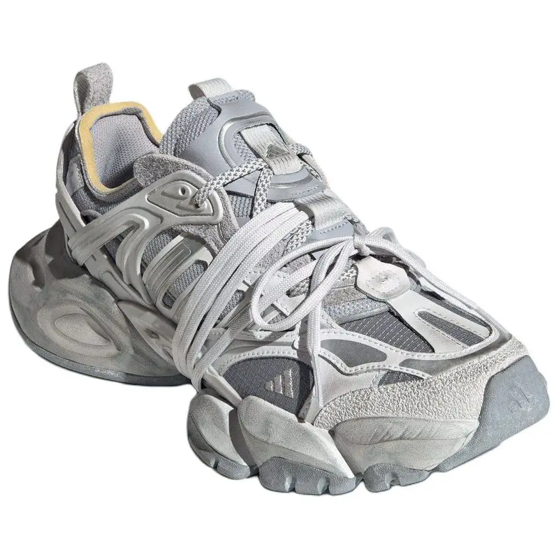 XLG Runner Deluxe Grigio Argento Metallizzato Sneakers Unisex Grigio JR9633 46 miniatura 2