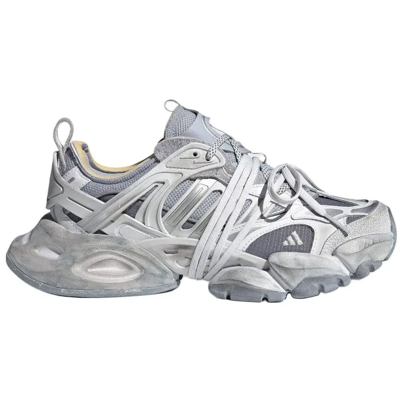 XLG Runner Deluxe Grigio Argento Metallizzato Sneakers Unisex Grigio JR9633 46 miniatura 4