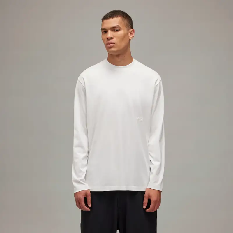 Y-3 a maniche lunghe Core White miniatura 2