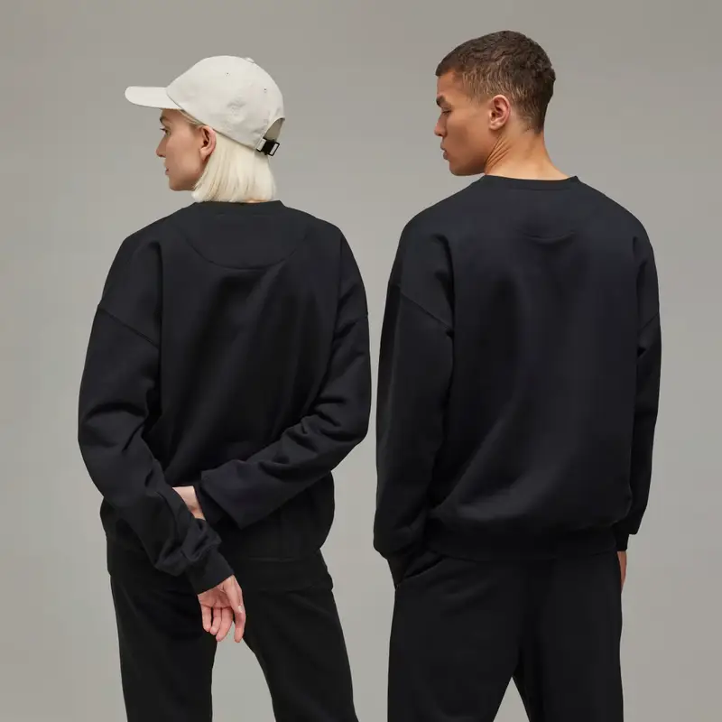 Y-3 Brushed Terry Crew Sweatshirt Black miniatura 2