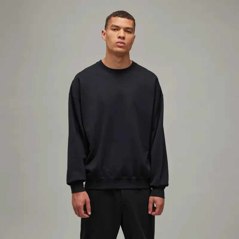 Y-3 Brushed Terry Crew Sweatshirt Black miniatura 3