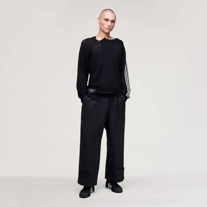 Y-3 LOGO KNIT SWEATER Black miniatura 4