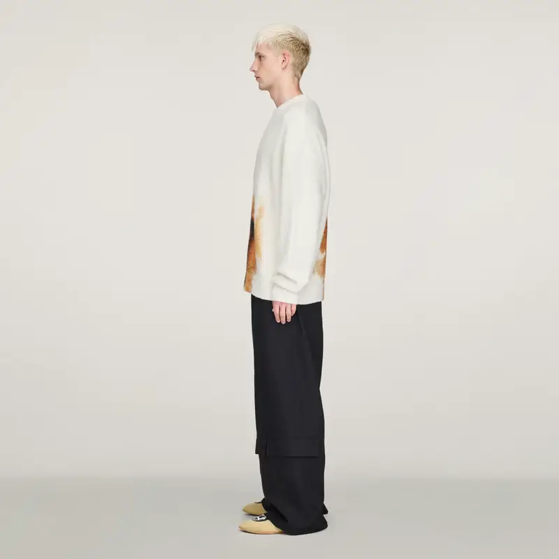 Y-3 Maglia AOP Knit Crew Core White miniatura 2