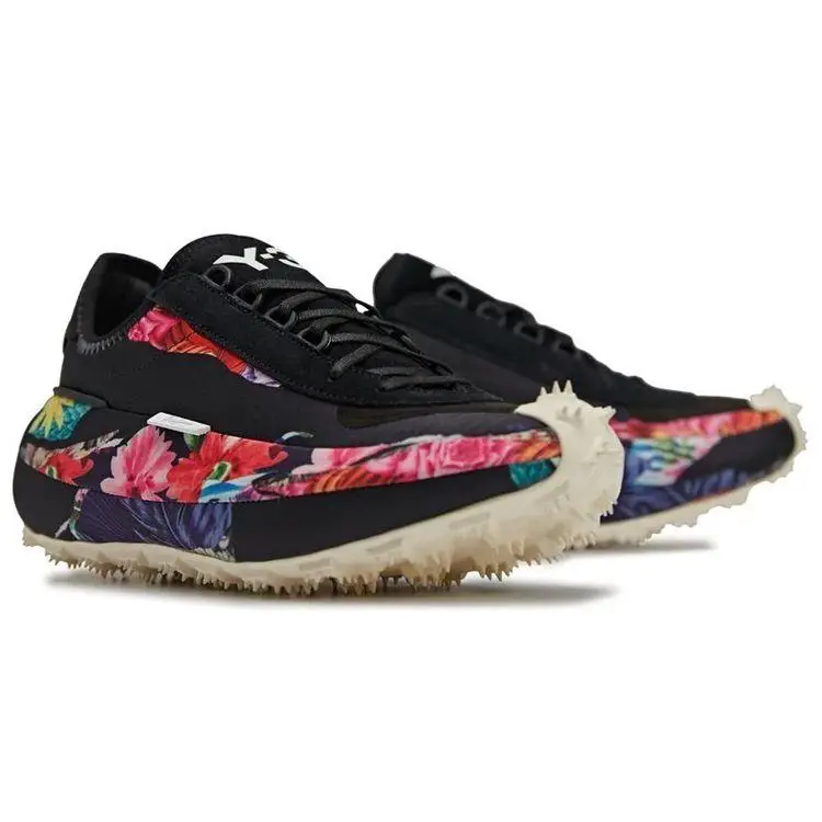 Y-3 Makura Floreale Uomo Sneakers Nero Bianco Nucleo Bianco Crema GX1086 40⅔ miniatura 4