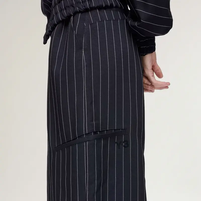 Y-3 PINSTRIPE UT STRAIGHT LEG Trousers Black miniatura 4