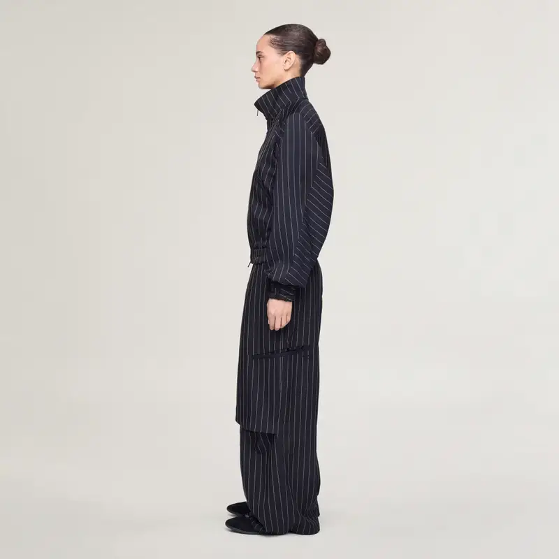 Y-3 PINSTRIPE UT STRAIGHT LEG Trousers Black