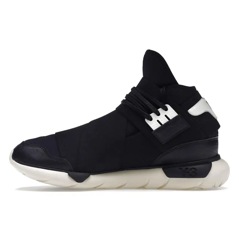 Y-3 Qasa High Nero Bianco Sneakers Unisex Bianco Sporco B35673 41⅓ miniatura 4