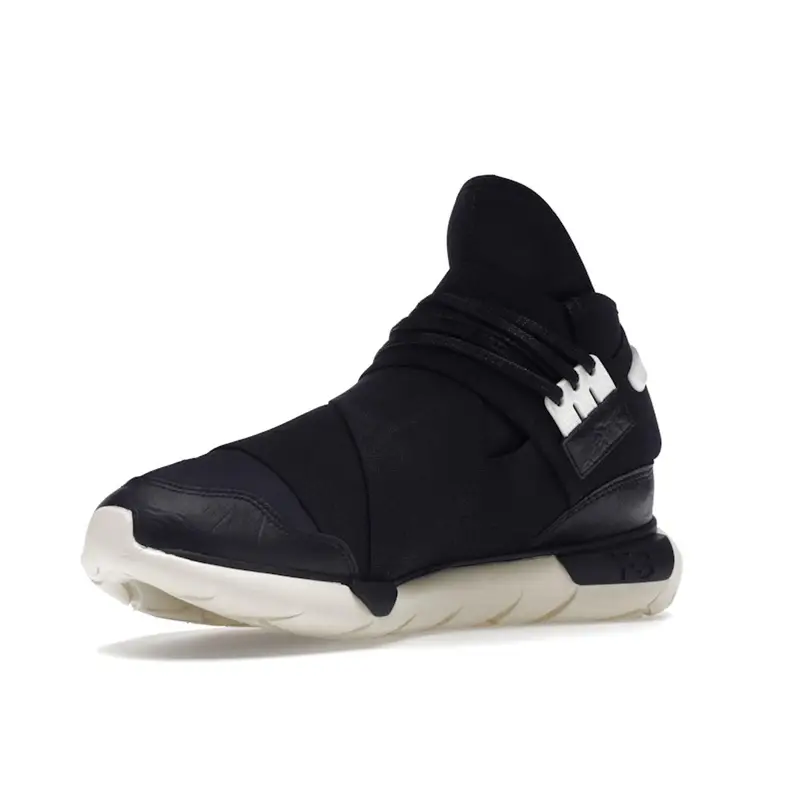 Y-3 Qasa High Nero Bianco Sneakers Unisex Bianco Sporco B35673 44 miniatura 2