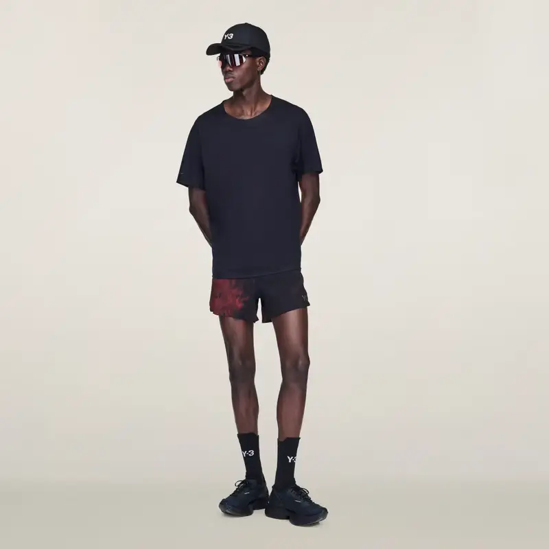 Y-3 Running Short Sleeve Tee Black miniatura 4