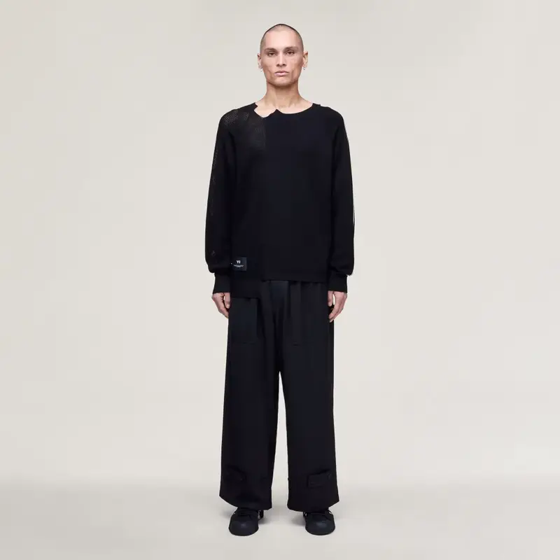 Y-3 SPORT UNIFORM WIDE LEG PANTS Black