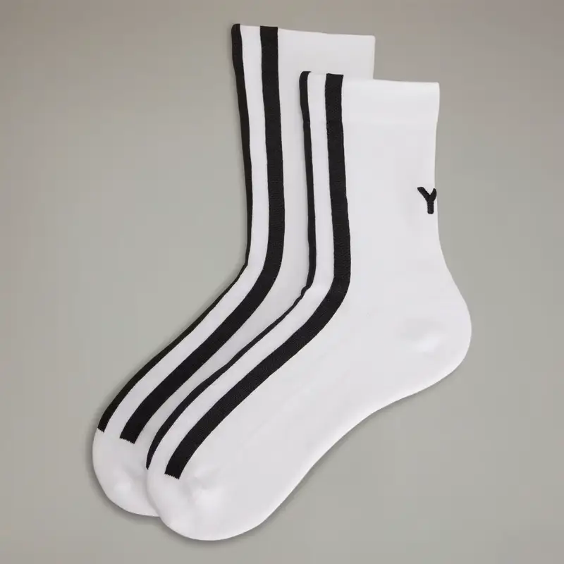Y-3 Stripes Socks White
