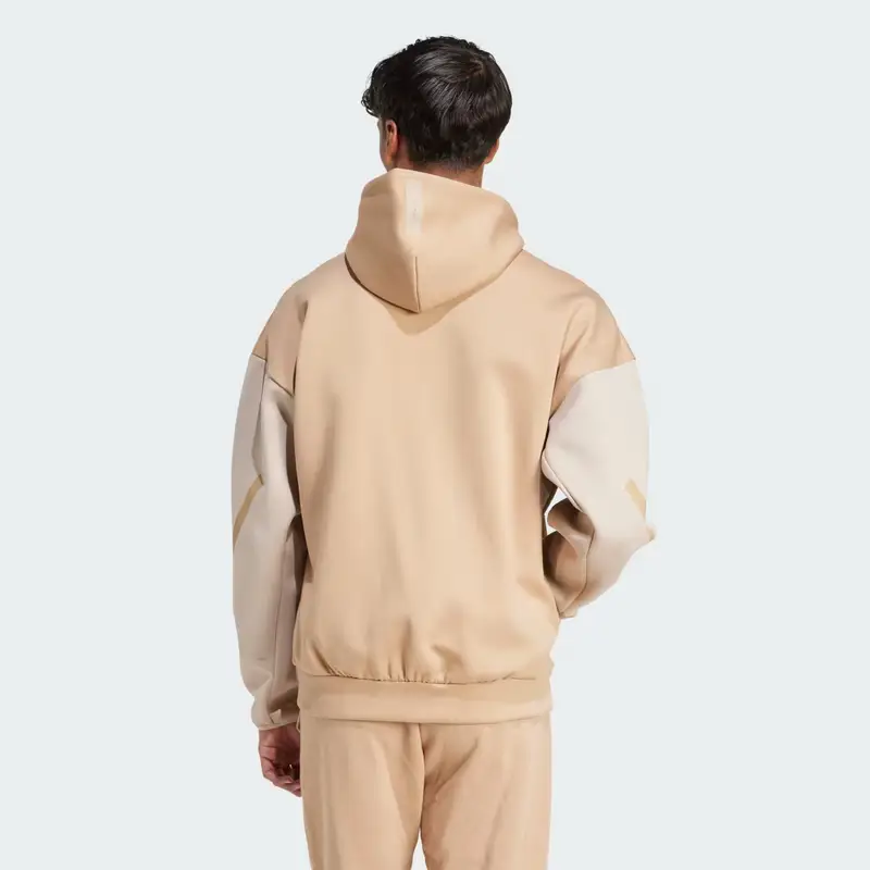 Z.N.E. adidas Felpa con cappuccio e zip integrale Warm Sandstone miniatura 2