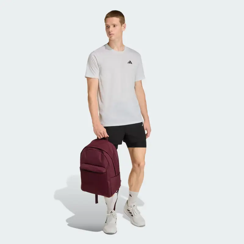 Zaino Essentials con Logo in rilievo Maroon miniatura 2