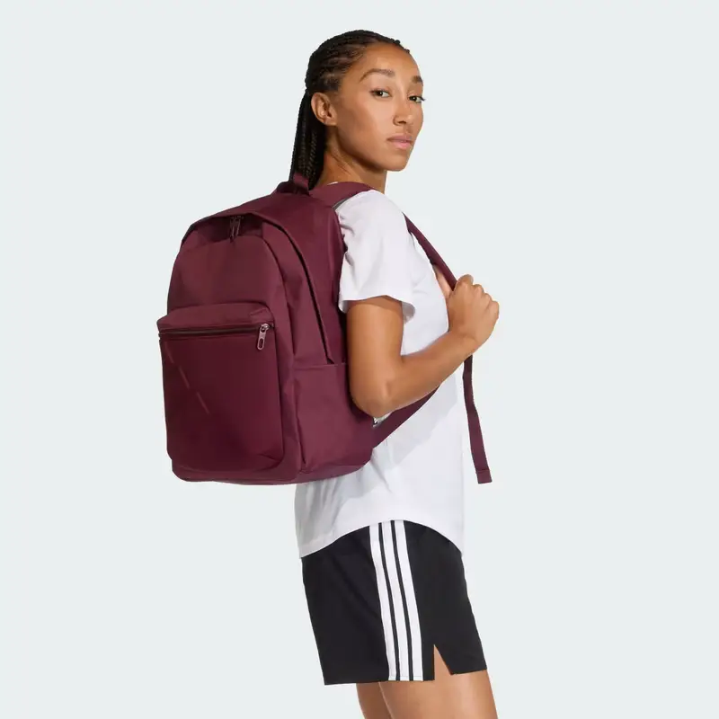 Zaino Essentials con Logo in rilievo Maroon