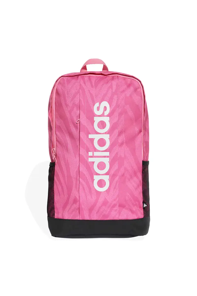 Zaino rosa con stampa animalier e logo verticale Adidas LIN G BPK W [ROSA]