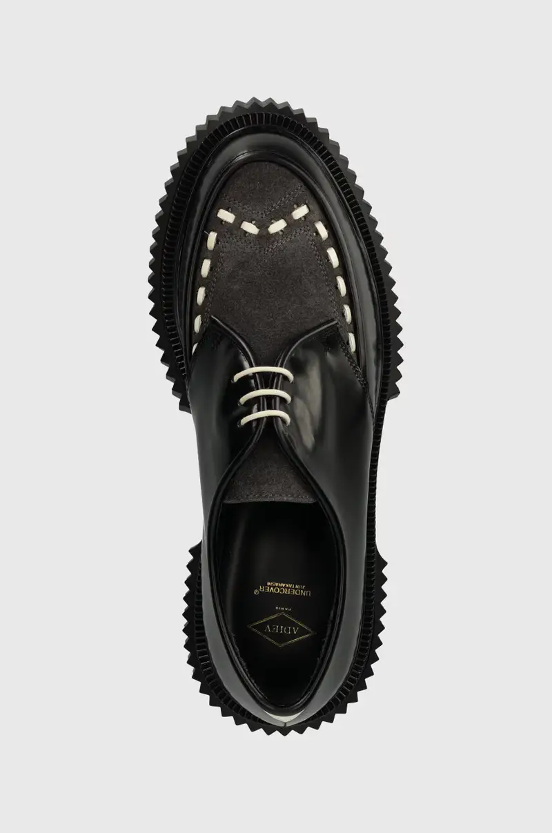 scarpe in pelle Adieu x Undercover uomo colore nero 195 miniatura 4