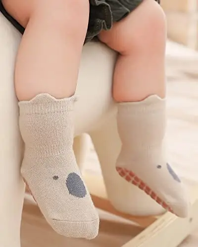 Adorel Calzini Cotone Antiscivolo Bambina Confezione da 6 Animali Carini 3 miniatura 2
