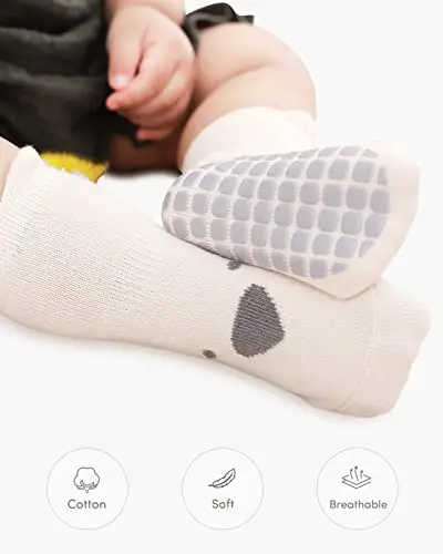 Adorel Calzini Cotone Antiscivolo Bambina Confezione da 6 Animali Carini 3 miniatura 3