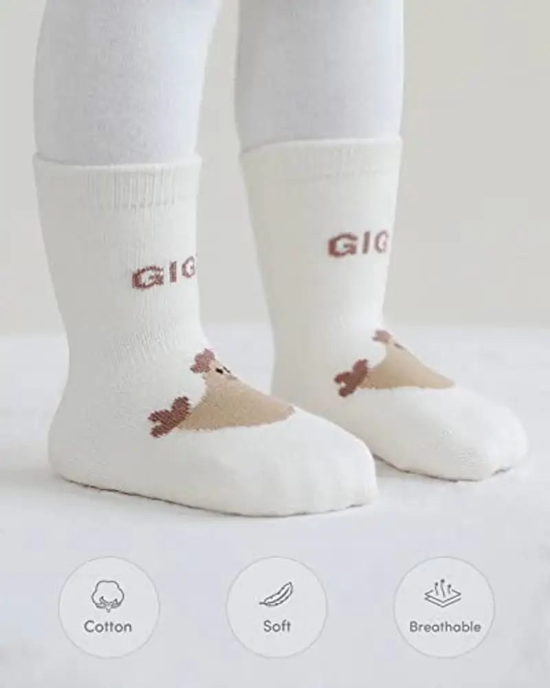 Adorel Calzini Cotone Antiscivolo Bambina Confezione da 6 pulcino dei Cartoni 1 miniatura 3