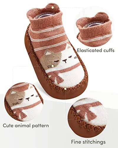 Adorel Pantofole Bambino Marrone 3516548 miniatura 3