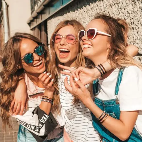 ADRAMATA 3 Pezzi 8mm Bracciale Pietre Naturali Donna Uomo Braccialetto Elastico con Pietre Occhio di Tigre/Ossidiana miniatura 3