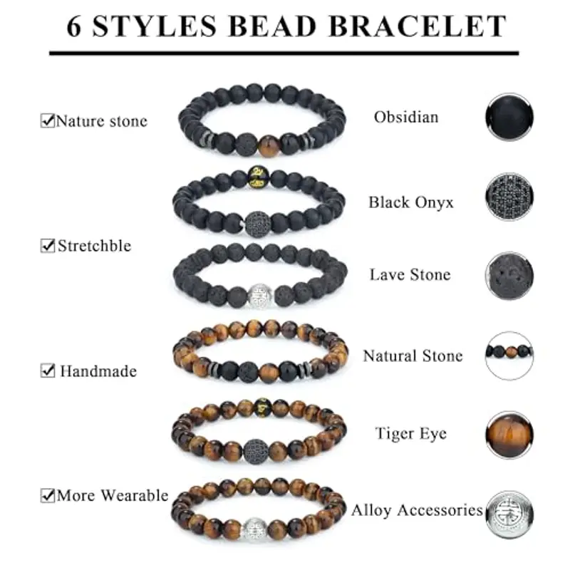 ADRAMATA Bracciali Uomo Nero 2143239 miniatura 2