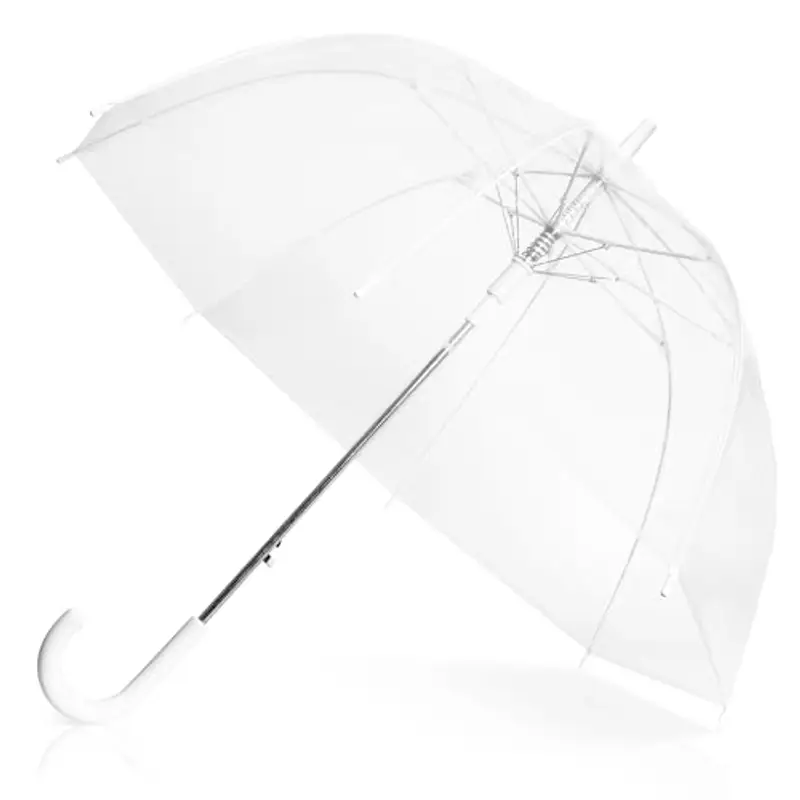 ADRIANO PORCARO - Ombrello trasparente per 2, grande ombrello trasparente, ideale per matrimoni e piccoli servizi