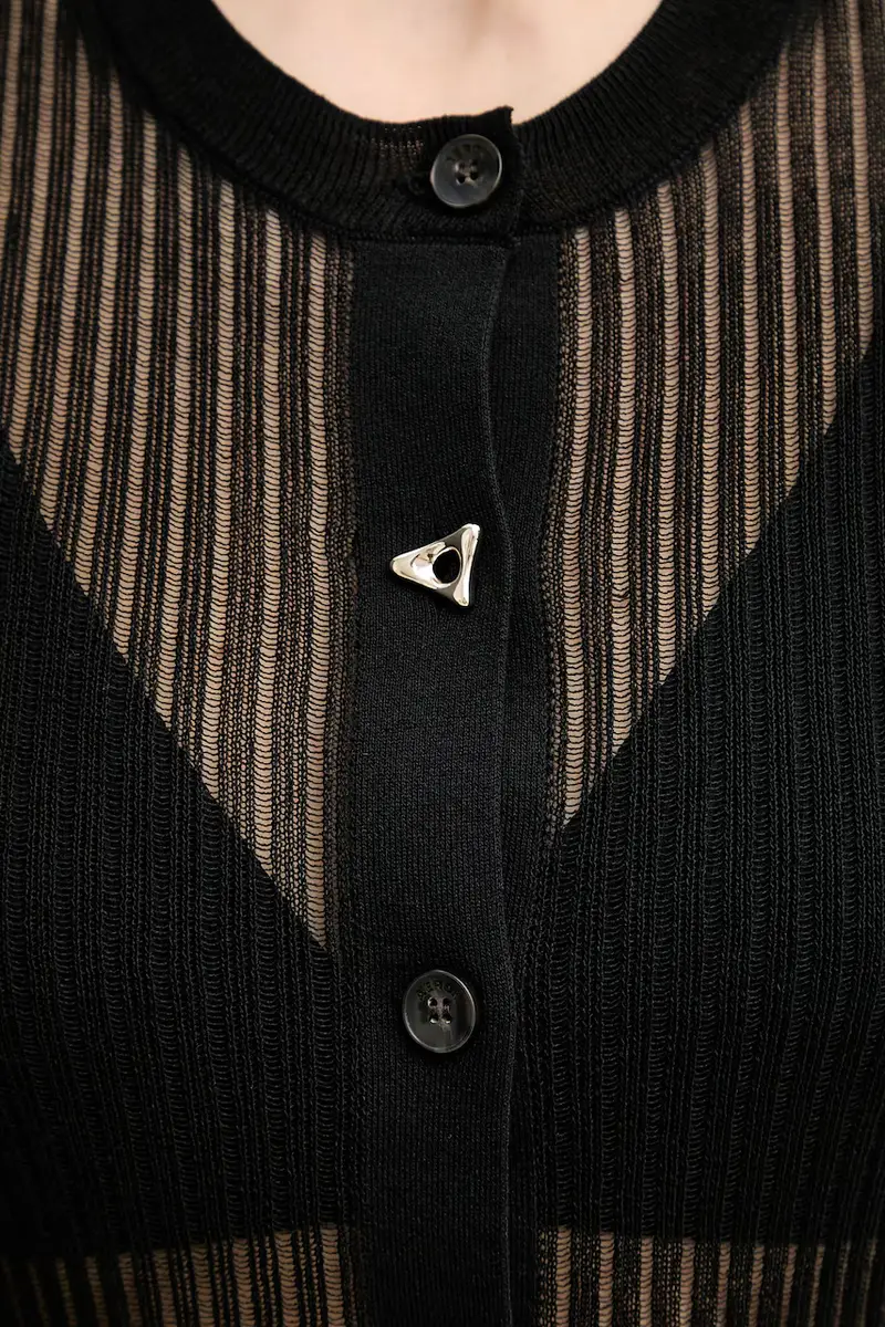 Aeron Cardigan Donna Nero 3636252 miniatura 5