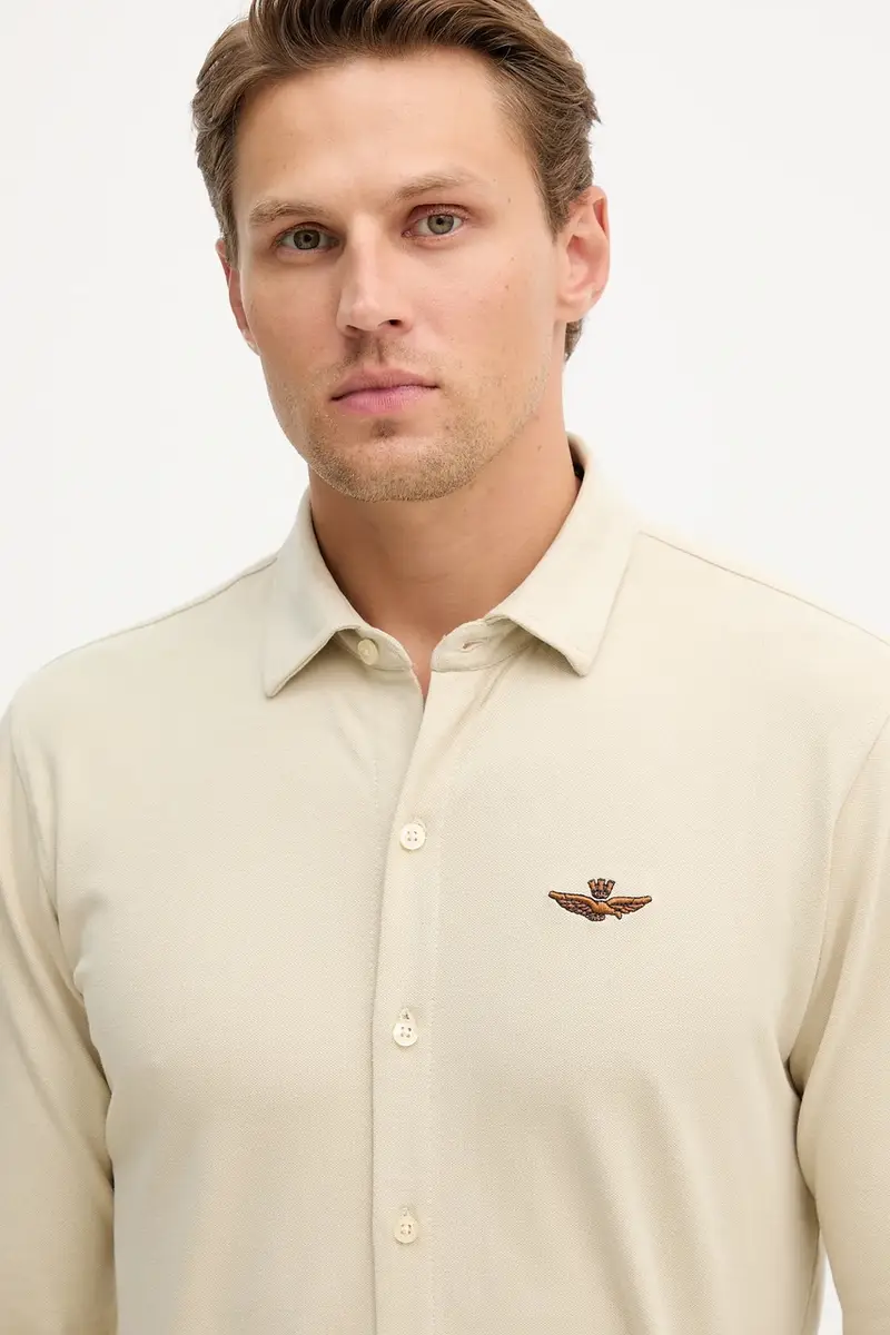 camicia uomo colore beige CA1265UP00342 miniatura 4