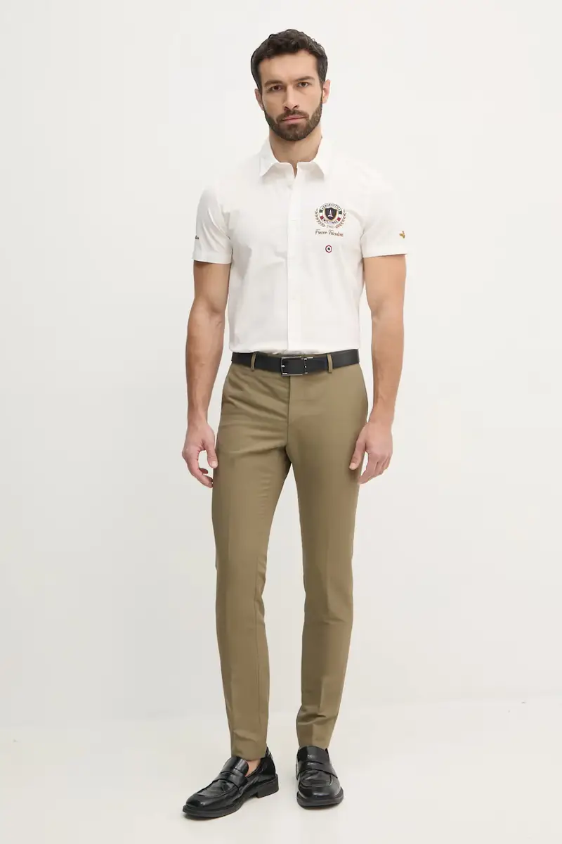 camicia uomo colore beige CA1285CT3288 miniatura 2