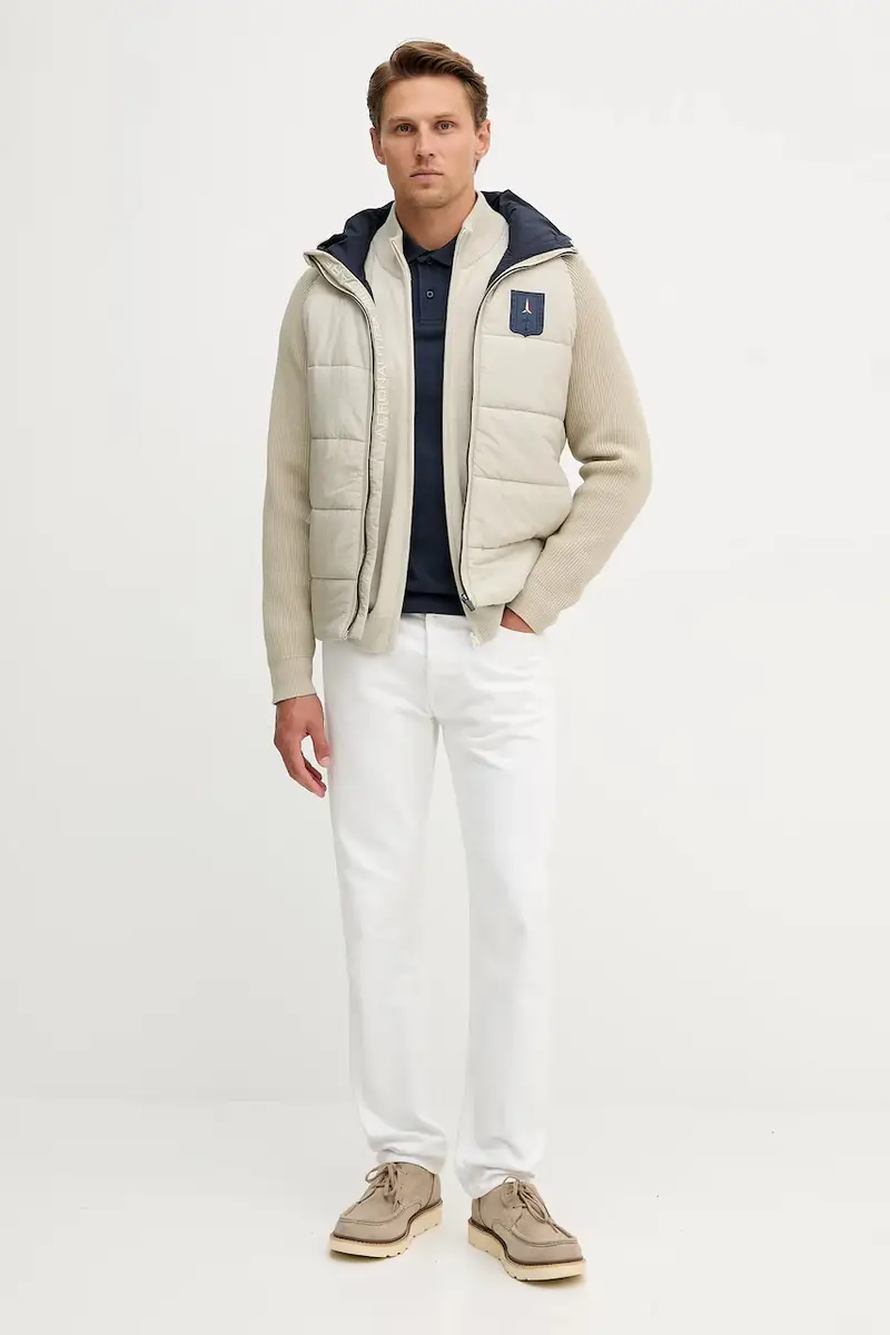 Aeronautica Militare Cardigan Beige 4094144 miniatura 2