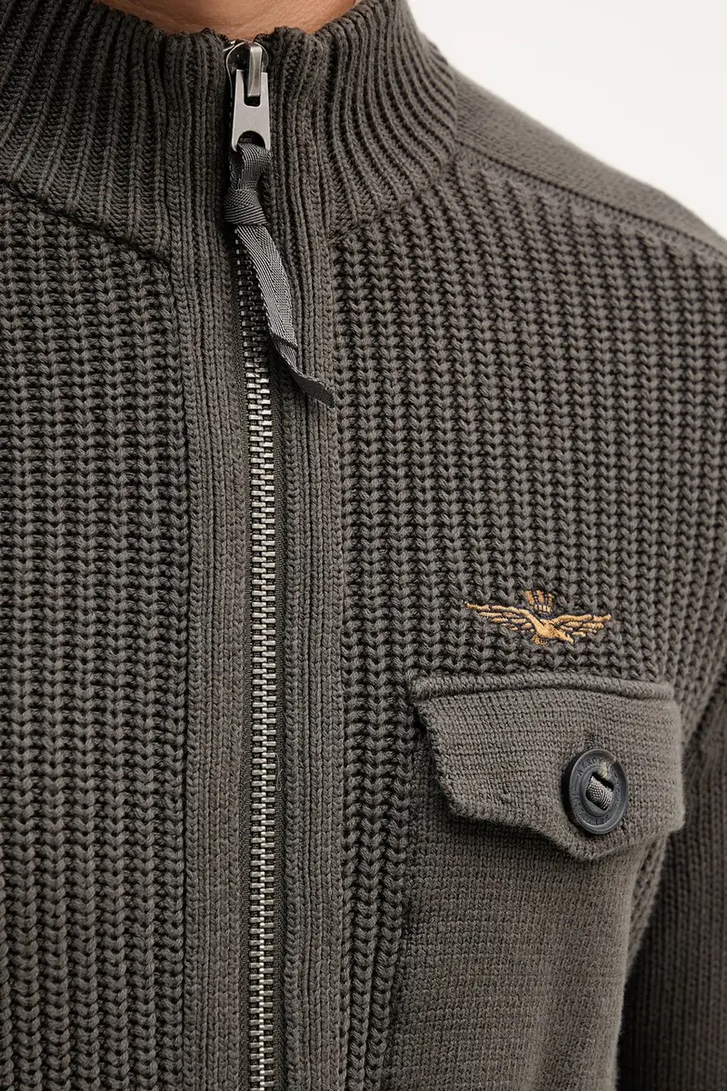 Aeronautica Militare Cardigan Uomo Grigio 3770143 miniatura 5