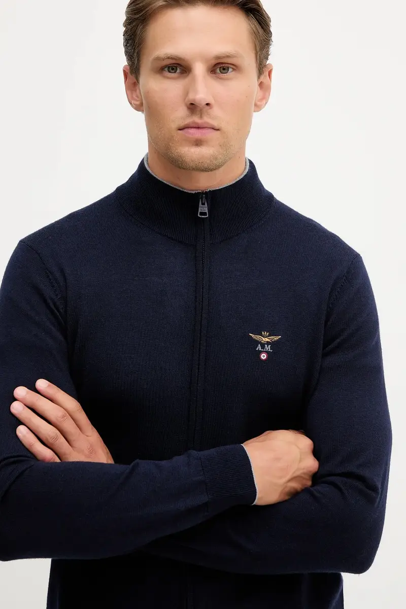 Aeronautica Militare Cardigan Uomo Blu 3767678 miniatura 4