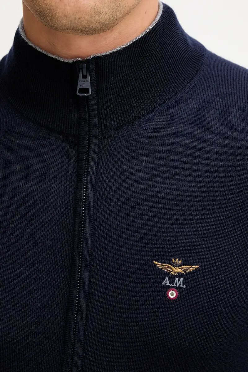Aeronautica Militare Cardigan Uomo Blu 3767678 miniatura 5
