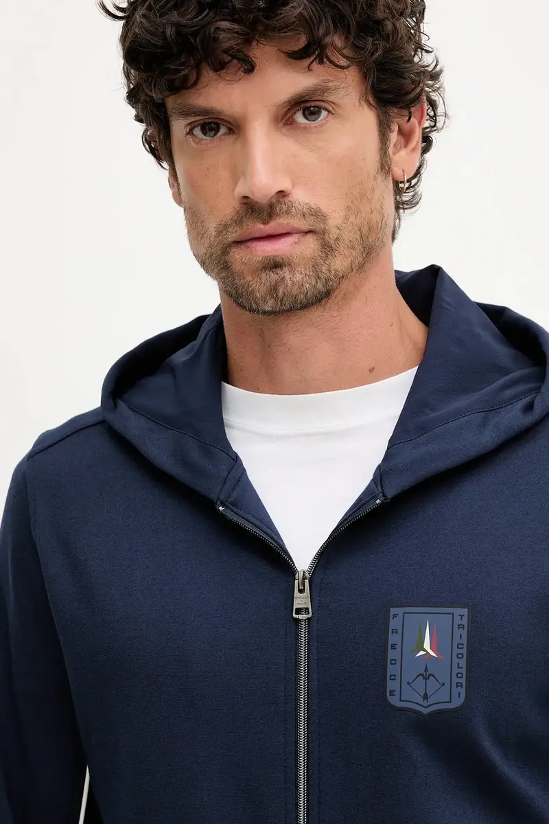 felpa uomo colore blu navy con cappuccio FE2064UF00667 miniatura 4