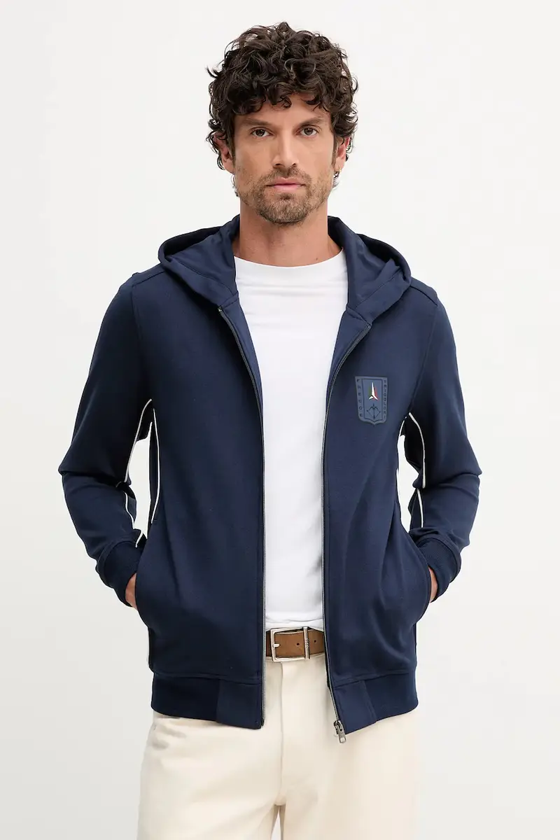 felpa uomo colore blu navy con cappuccio FE2064UF00667