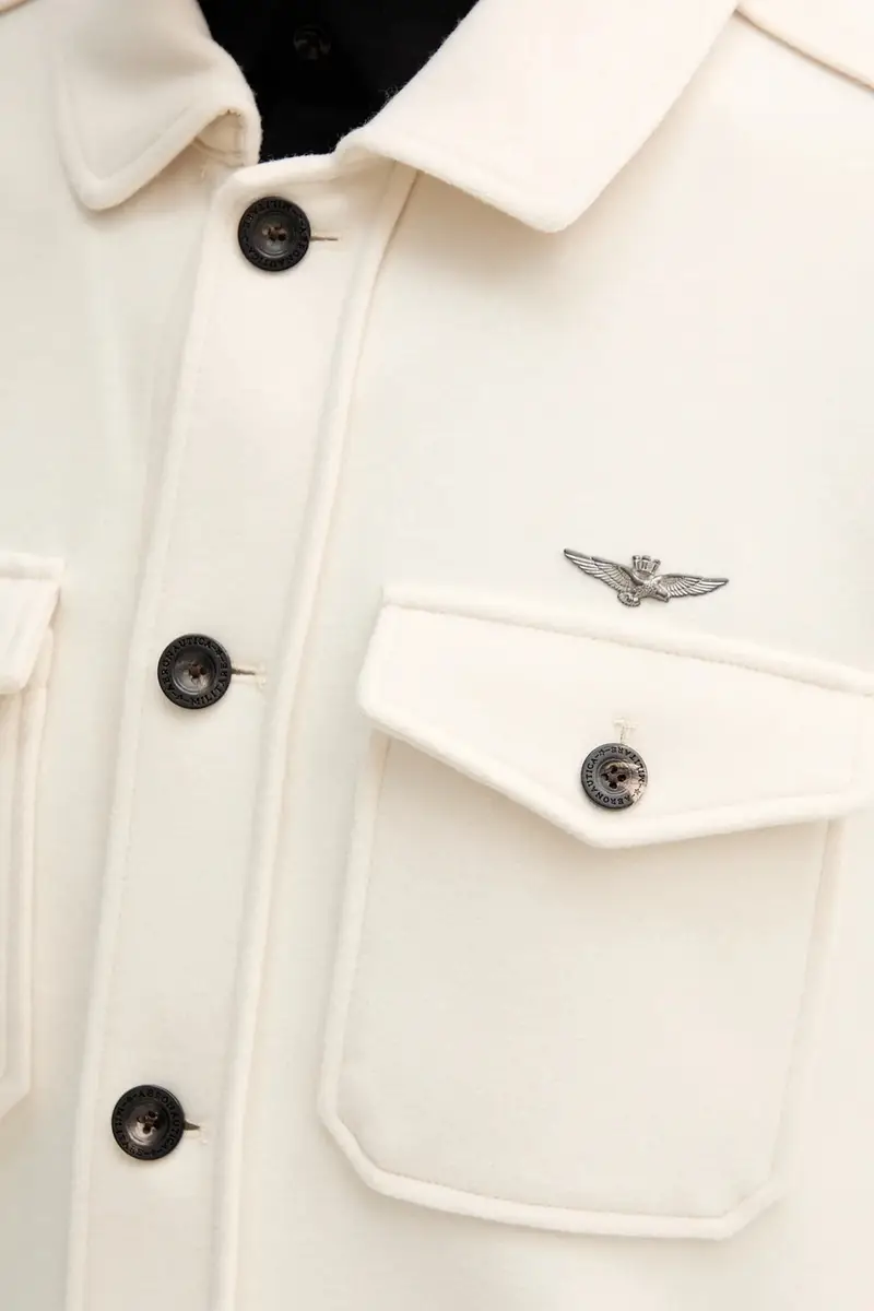 giacca camicia con aggiunta di cotone colore beige AC0035UL00902 miniatura 5