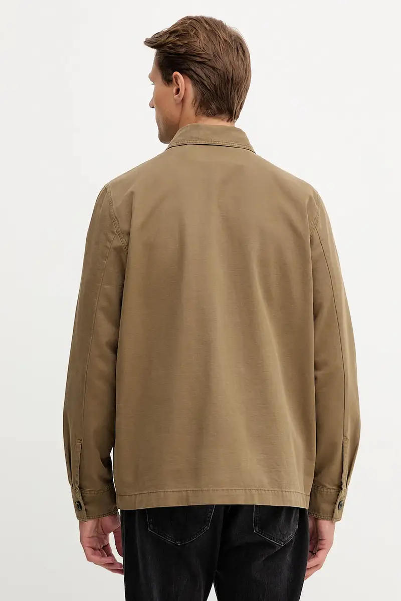 giacca-camicia di cotone colore verde AC0036UCT04233 miniatura 3