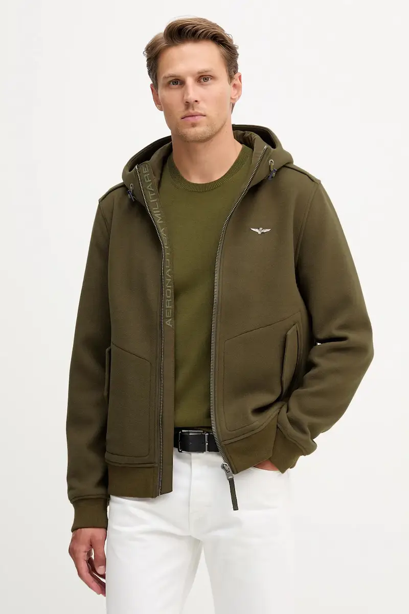 giacca in misto lana colore verde AM1381UL00902