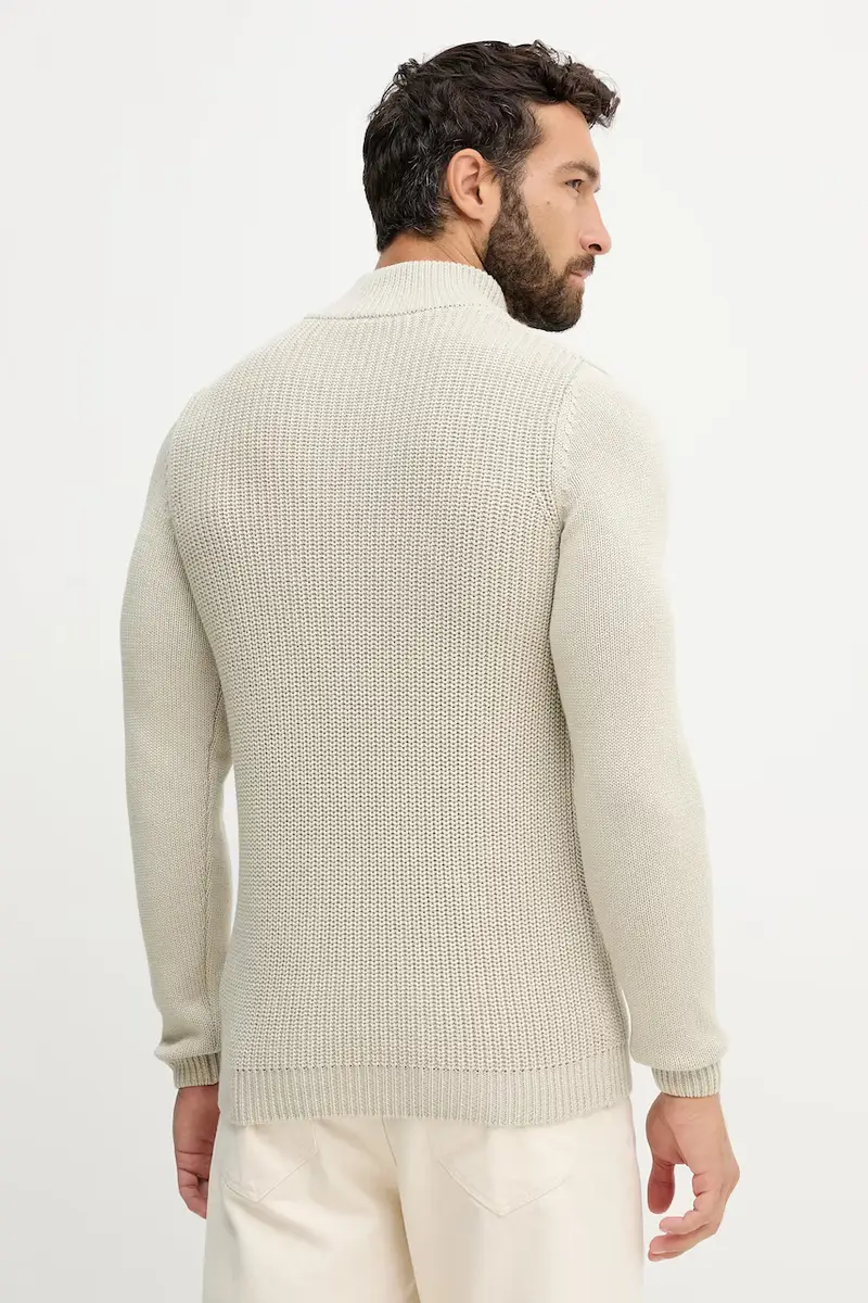 maglione in cotone uomo colore beige MA1572UL00409 miniatura 3