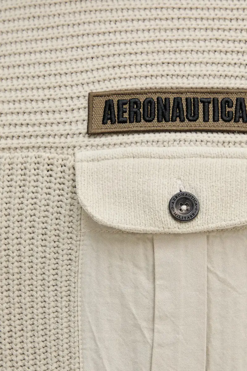 maglione in cotone uomo colore beige MA1573UL00539 miniatura 5