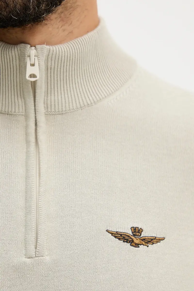 maglione in cotone uomo colore beige MA1578UL00506 miniatura 5