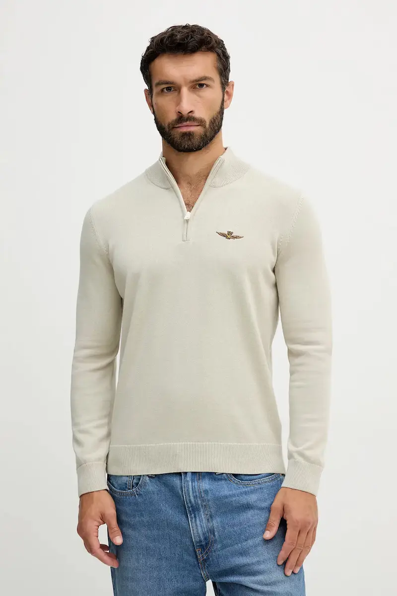 maglione in cotone uomo colore beige MA1578UL00506