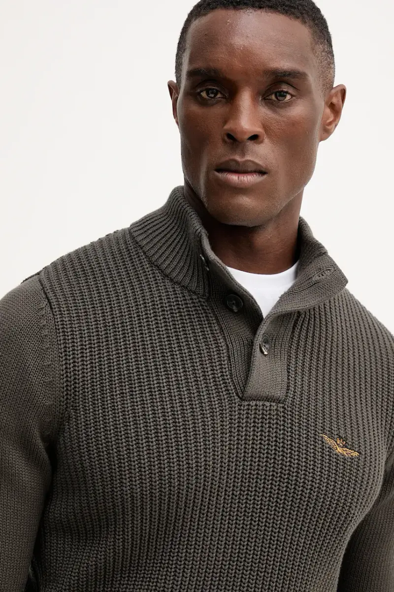 maglione in cotone uomo colore grigio MA1572UL00409 miniatura 4